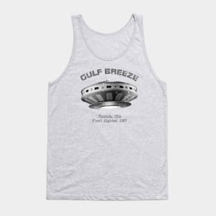 Gulf Breeze Flying Saucer UFO - Distressed Tank Top